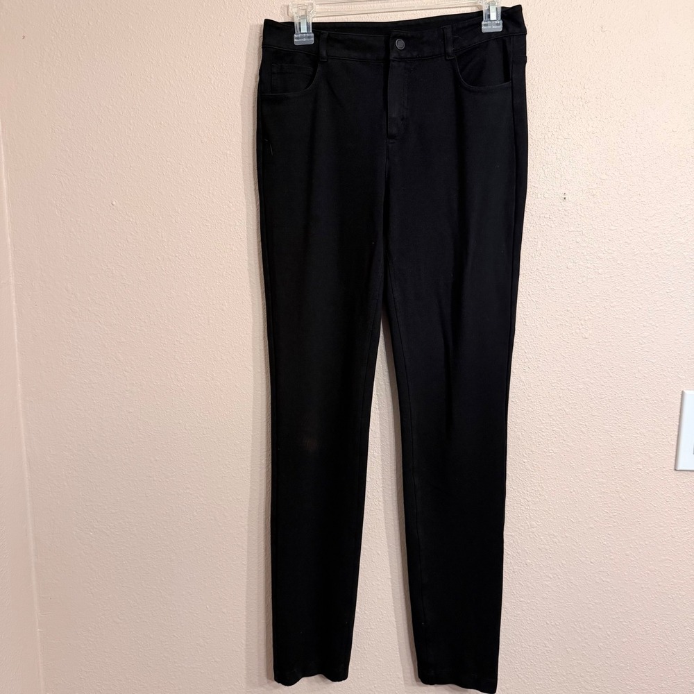 Athleta Womens Black Skinny Ponte Pants Size 8 Five Pocket Stretch Trousers